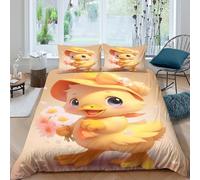 Cartoon spring character Funda Edredon 3 Piezas Compuesto Impresión 3D Cierre de Dibujo Animado spring character Funda de Edredón Funda de Almohada a Juego Lavables for Adultos King（220x240cm）