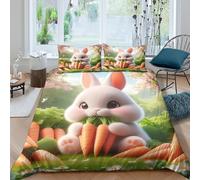 Cartoon Spring Scene Funda Edredon Juego de Ropa de Cama de 3 Piezas Impresión 3D Dibujo Animado Spring Escena Funda de Edredón Funda de Almohada a Juego Suave for Adolescentes King（220x240cm）
