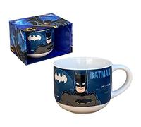 CARTOON Taza de cerámica, diseño de Batman, tamaño grande, 380 ml, en caja