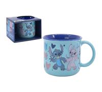CARTOON Taza Stitch y Angel Disney doble color modelo mug cerámica taza tazón desayuno 355ml para niños
