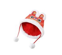 Cartoon Tiger Hat Children Winter Warm Embroidery Hat New Year Hat Hanfu Chinese Style Hat Thicken Hat for Baby Girl Boy