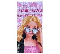 CARTOON Toalla de playa de microfibra de poliéster para niños 245 gsm tamaño 70 x 140 cm playa piscina (Barbie)