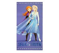 CARTOON Toalla de playa Frozen II Disney Elsa Anna de microfibra de algodón 140 x 70 cm, 100 % poliéster