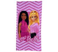 CARTOON Toalla de playa para niña Barbie, 70 x 140 cm, toalla de microfibra 100% poliéster, secado rápido, toalla de playa o piscina, rosa, moderna, ligera y compacta, idea de regalo