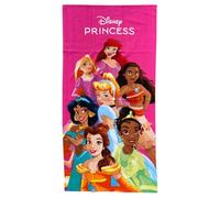 CARTOON Toalla de playa para niña Disney Princess 70 x 140 cm toalla microfibra 100% poliéster secado rápido toalla playa piscina rosa Disney idea regalo princesas