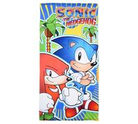 CARTOON Toalla de playa Sonic de microfibra de poliéster toalla para niños 240 gsm tamaño 70 x 140 cm playa piscina