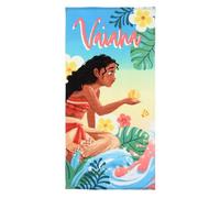 CARTOON Toalla de playa Vaiana Disney 70 x 140 cm toalla microfibra 100% poliéster 240 g/m² ligera y absorbente para playa y piscina