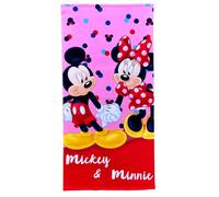 CARTOON Toalla playa Minnie y Mickey Disney toalla piscina playa microfibra infantil 140 x 70 cm