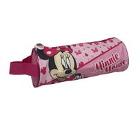 CARTOON Tombolino Estuche Escolar Redondo con Asa Escolar Papelería Organizador Portalápices Colores, Minnie., Organizador de bolso