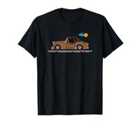 Cartoon Triumph TR3 TR 3 British Brown Sportcar Auto de 8 bits Camiseta
