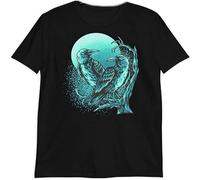 Cartoon Two Crows in The Dark Basic Softstyle T-Shirt Black XXL