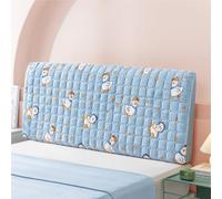 Cartoon Velvet Bed Headboard Slipcover for Kids Bedroom, Dustproof Decor Cover Fits Queen King Full Twin Cal King Size Beds(Blue,180cm/71in)