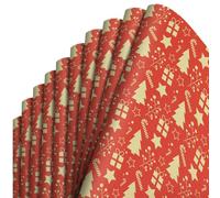 Cartoon-Weihnachtsgeschenkpapier Asudaro 10PCS/6PCS Geschenkpapier50x70cmWeihnachtsbaum/Weihnachtsbonbonstäbchen/Waldweihnachtshirsch/Bunte Geschenkboxen/Liebesweihnachtsbaum/Gestreiftes Box-Design