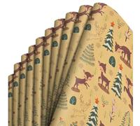 Cartoon-Weihnachtsgeschenkpapier Asudaro 10PCS/6PCS Geschenkpapier50x70cmWeihnachtsbaum/Weihnachtsbonbonstäbchen/Waldweihnachtshirsch/Bunte Geschenkboxen/Liebesweihnachtsbaum/Gestreiftes Box-Design