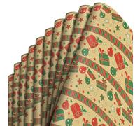 Cartoon-Weihnachtsgeschenkpapier Asudaro 10PCS/6PCS Geschenkpapier50x70cmWeihnachtsbaum/Weihnachtsbonbonstäbchen/Waldweihnachtshirsch/Bunte Geschenkboxen/Liebesweihnachtsbaum/Gestreiftes Box-Design