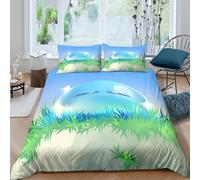 cartoon whimsical style Funda de Edredón Microfibra 3 Piezas Compuesto Impresión 3D Cierre de dibujo animado whimsical estilo Funda Edredon Fundas de Almohada Suave for jóvenes Single（135x200cm）