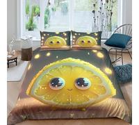 Cartoon Whimsical Style Funda Edredon Juego de Ropa de Cama de 3 Piezas Impresión 3D Cierre de Dibujo Animado Whimsical Estilo Funda de Edredón Funda de Almohada a Juego for Adultos （140x200cm）