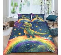 Cartoon Whimsical Style Funda Edredon Juego de Ropa de Cama de 3 Piezas Impresión 3D Cierre de Dibujo Animado Whimsical Estilo Funda de Edredón Funda de Almohada a Juego for niña （140x200cm）