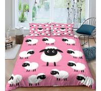 Cartoon whimsical style Funda Edredon Microfibra 3 Piezas Compuesto Impresión 3D Cierre de Dibujo Animado whimsical estilo Funda de Edredón Funda de Almohada a Juego Transpirable for Adultos