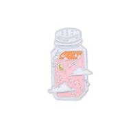 Cartoon Wishing Bottle Broches Sweet Romantic Pins Shiny Star Moon Cloud Esmalte Distintivo Joyas Regalos para Pareja de Amigos Best Wish Convenient Design