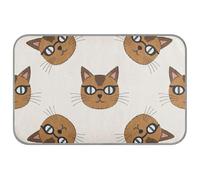 Cartoons Love Brown Cats with Glasses Summer Keep Dogs Cool in Summer - Alfombrilla autoenfriable para perros y gatos, manta suave para perros y gatos, manta suave para perros y perros, talla M