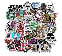 Cartoons Star Wars Pegatinas para ordenador portátil (50 unidades), regalo para niños, adolescentes, adultos, niñas, niños, álbumes de recortes, monopatín