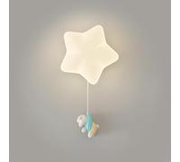 Cartoons Wall Sconce Creative White Wall Sconce Modern Wall Lamp Acrylic Led Wall Light Fixtures Star Shape Wall Washing Lamp for Children Room Bedroom Living Room Kitchen Hallway(Size:Dark Colo/D