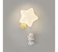 Cartoons Wall Sconce Creative White Wall Sconce Modern Wall Lamp Acrylic Led Wall Light Fixtures Star Shape Wall Washing Lamp for Children Room Bedroom Living Room Kitchen Hallway(Size:Dark Colo/E