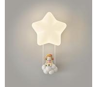 Cartoons Wall Sconce Creative White Wall Sconce Modern Wall Lamp Acrylic Led Wall Light Fixtures Star Shape Wall Washing Lamp for Children Room Bedroom Living Room Kitchen Hallway(Size:Dark Colo/Light