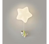 Cartoons Wall Sconce Creative White Wall Sconce Modern Wall Lamp Acrylic Led Wall Light Fixtures Star Shape Wall Washing Lamp for Children Room Bedroom Living Room Kitchen Hallway(Size:Dark Colo/K Col