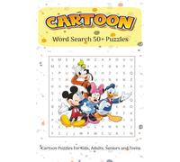 Cartoons Word Search Puzzle Book: Word Searches with Easy to Read Print about Funny Cartoons, Comic Characters and More | 6x9 inches, 110 pages | 50+ ... Gift for Vacations, Holidays and Free Times