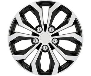 Cartrend 4 x Tapacubos Daytona Negro/Plata 15 Pulgadas