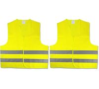 Cartrend 50130 Chaleco Reflectante de averías Amarillo tamaño XL, DIN EN 20471 en práctica Bolsa Textil con Cierre de Cremallera (Paquete de 2)