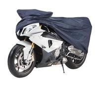 Cartrend Moto Cubierta exterior contra intemperie, tamaño M, azul poliester