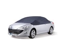 cartrend Half garage «New Generation», lona impermeable para coche, funda para coche, funda para coche, azul, talla L, protege contra las heladas, la nieve y el sol