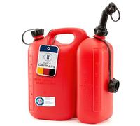 Cartrend Bidón doble ECO 5,5+3 L, PEAD Rojo, homologación UN, accesorios negros