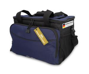 Cartrend Bolsa térmica de 30 L con cable de conexión de coche de 12 V de 1,50 m de largo, correa de hombro ajustable, bolsillo frontal grande con cremallera y 2 redes laterales, revestimiento interior
