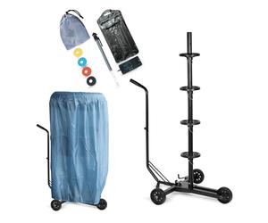 cartrend Carro para árbol de llantas, con funda protectora para neumáticos, hasta 255 mm de ancho de neumático, cojines suaves para llantas