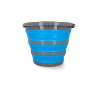 Cubo de Agua Plegable de 10 litros, para el hogar, Camping, Limpieza con vertedor, asa de Transporte, Plegable, 1 Unidad, Color Azul