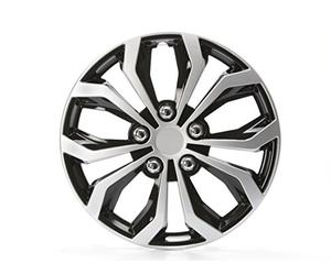 Cartrend Daytona ,4 x Tapacubos, Negro/Plata, 14 Pulgadas