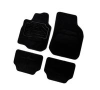 cartrend Juego de 4 Alfombrillas para Coche Texil Premium, duraderas, Resistentes, con Base Antideslizante, aptas para Audi, VW y Mercedes, Color Negro