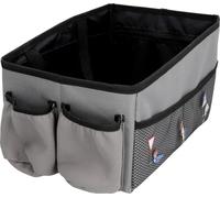 CARTREND Organizador para asiento trasero de coche con 12 compartimentos, grande y plegable, con cierre de velcro, 12 compartimentos, color gris