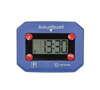 cartrend Reloj de estacionamiento Digital para Coche, Disco de estacionamiento electrónico con Certificado KBA, Hora de Llegada automática, con Pantalla, fiable, Incluye batería y Almohadillas