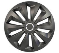 Set de tapacubos Fox, set de 4 piezas, 35,56 cm (14 pulgadas) negro mate