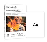 Cartridgeify 120 hojas de papel fotográfico brillante DIN A4, 180 g/m², para impresoras de inyección de tinta Canon HP Epson Brother