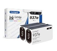 Cartridgeify 937e 2X Negro Cartucce Compatibili con 937e OfficeJet Pro 9120/9120e Serie/9122e/9125e/9126/9128/9129e/9130e Series/9132e Officejet Pro 9110b/ 9120b/9130b/9130b/9130e/9130e/9130e/9132e