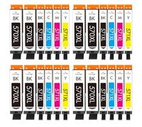 Cartridgeify PGI-570XL CLI-571XL Cartucho Tinta Impresora Compatible con Canon PGI-570 CLI-571 Multipack (24 unidades) para PIXMA MG5750 MG5751 TS5050 TS5055 TS6050 MG5752 MG5753 MG6850 MG6852 TS5051