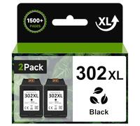 CARTRIGO 302XL 302 XL Cartuchos de Tinta Remanufacturado para HP 302 XL Negro Cartucho de Tinta 302 Impresora Compatible para HP Envy 4524 4520 4527 DeskJet 3630 2130 OfficeJet 3831 3835 5230 (2-Pack)