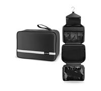 Carttiya Neceser Grande para Hombre y Mujer, Impermeable Neceser de Viaje, Bolsa de Aseo Colgante (Negro)