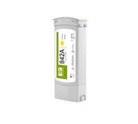 Cartucho 842A Compatible con HP PageWide XL 8000 775ml | Capacidad de 775 ml, texto claro, colores vivos, suministro de tinta estable, fácil instalación(Y)